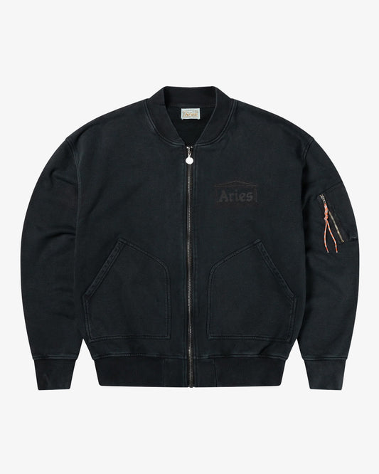Aries Arise Premium Faded Temple Bomber Black