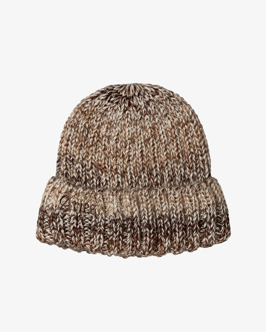 Aries Arise Rib Knit Space Dye Beanie Brown