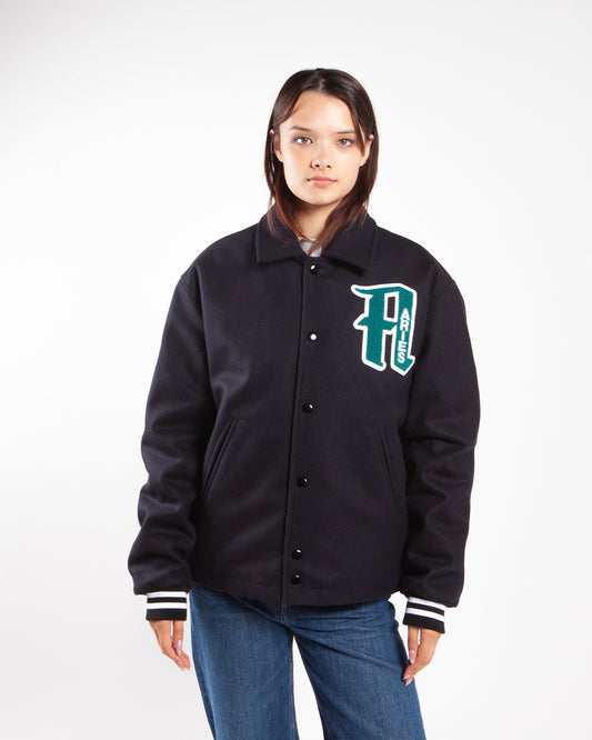 Aries Arise Wool Varsity Jacket Black