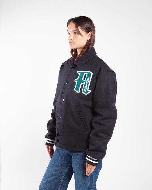 Aries Arise Wool Varsity Jacket Black