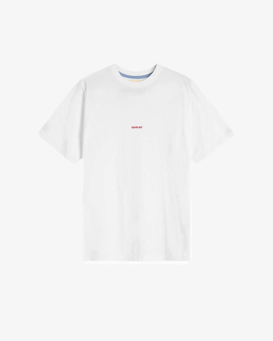 Beams Boy Emb Crew Tee Off White