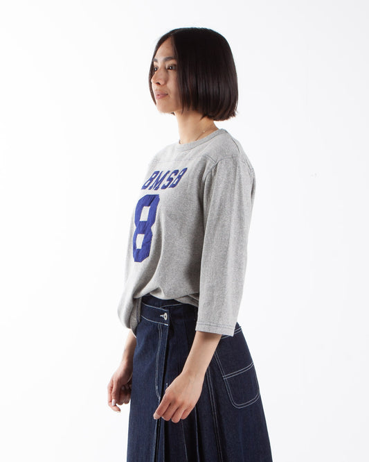Beams Boy O.Knit 3/4 Top Grey