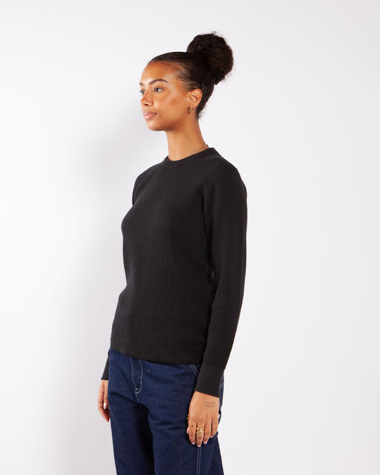 Beams Boy O. Long Sleeve Termal Pullover Black