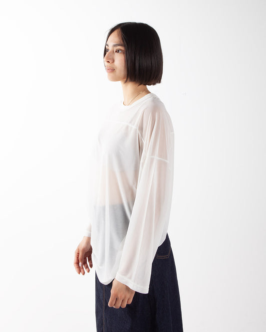 Beams Boy Sheer Football Top BLS Off White