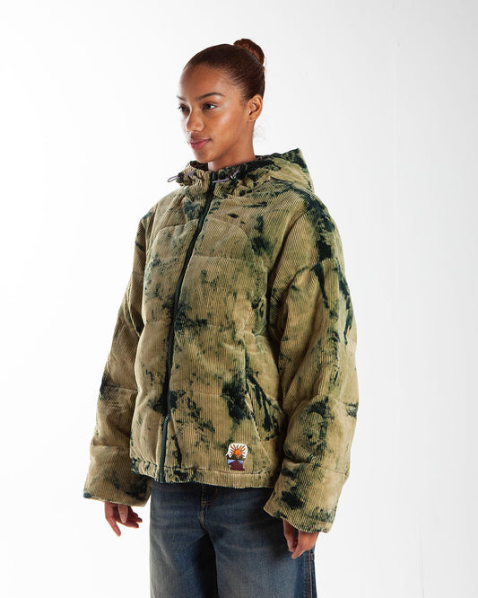 Brain Dead Bleach Dyed Dimension Puffer Jacket Olive