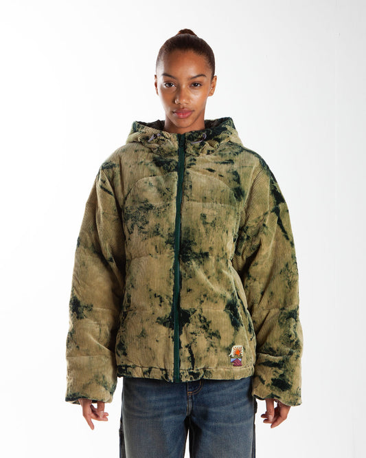 Brain Dead Bleach Dyed Dimension Puffer Jacket Olive