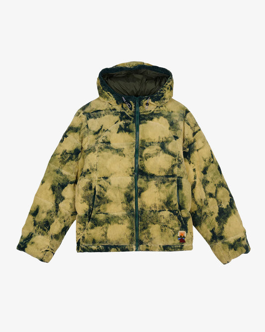 Brain Dead Bleach Dyed Dimension Puffer Jacket Olive