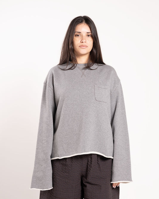 Brain Dead Boxy French Terry Sweatshirt Grey