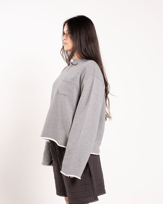 Brain Dead Boxy French Terry Sweatshirt Grey