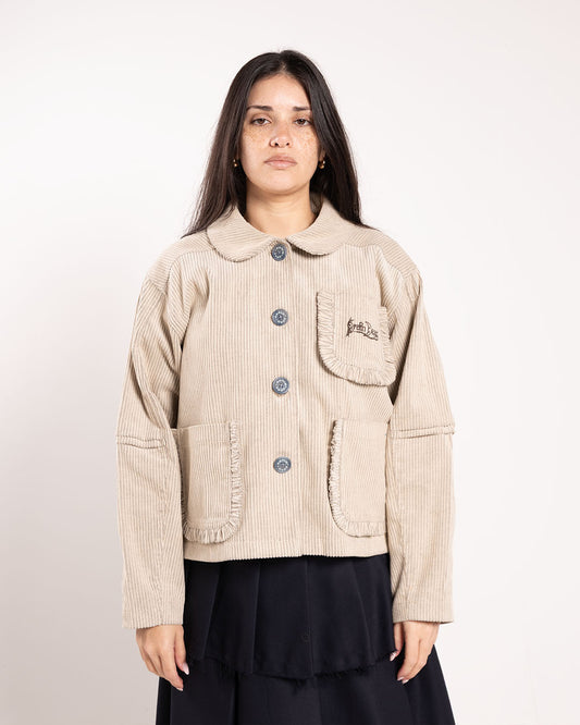 Brain Dead Boxy Ruffle Jacket Natural