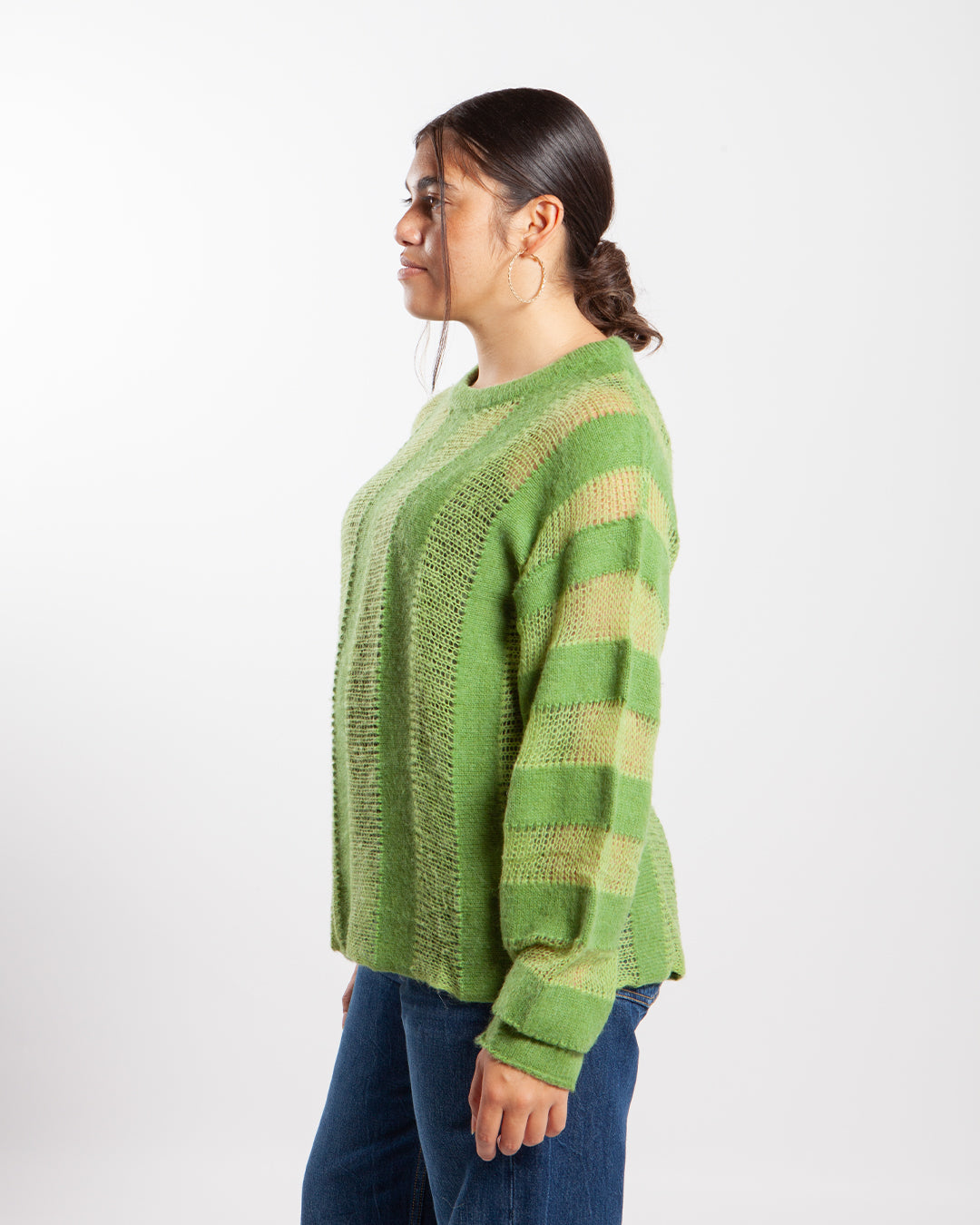 Brain Dead Fuzzy Threadbare Sweater Green