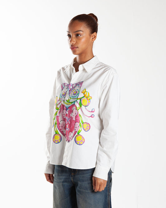Brain Dead Gaspar Heart Button Up Oxford White