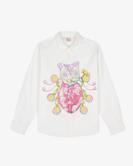 Brain Dead Gaspar Heart Button Up Oxford White