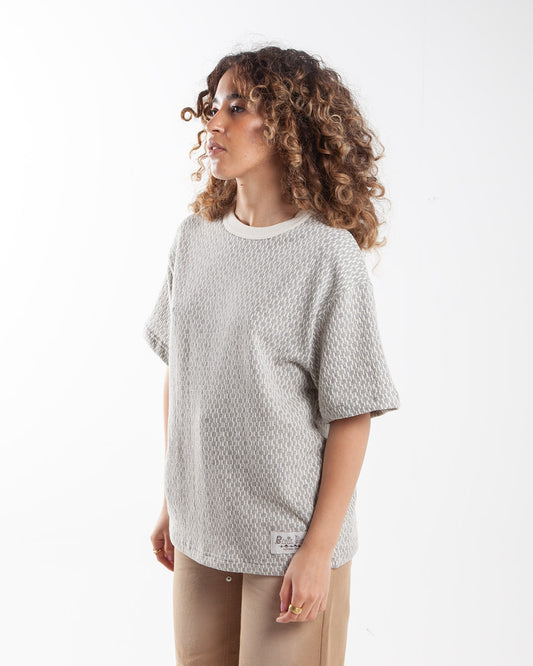 Brain Dead Jacquard Broken Stripe T-Shirt Grey