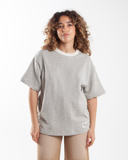 Brain Dead Jacquard Broken Stripe T-Shirt Grey