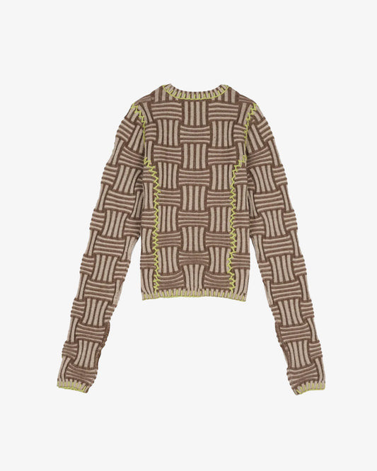 Brain Dead Mariel Sport Knit Long Sleeve Grey