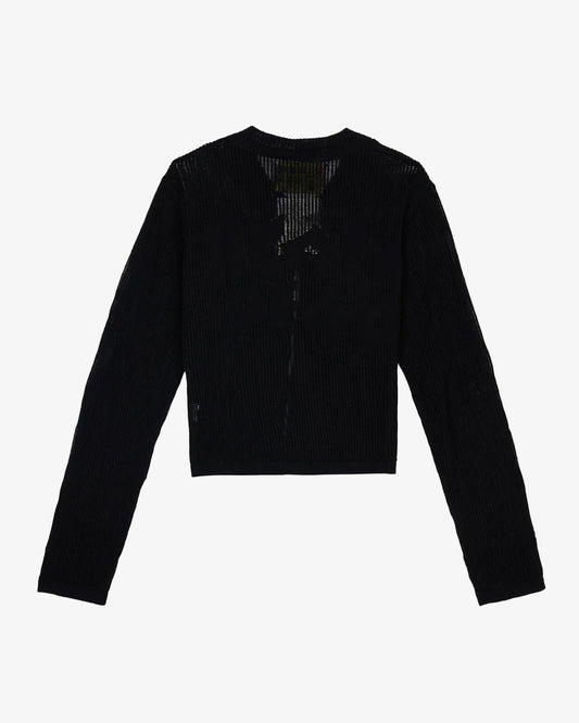 Brain Dead Mesh Knit Spiral Cardigan Black