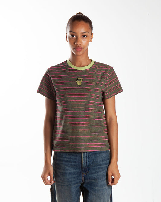 Brain Dead Pudu Stripe Baby T-Shirt Green Multi