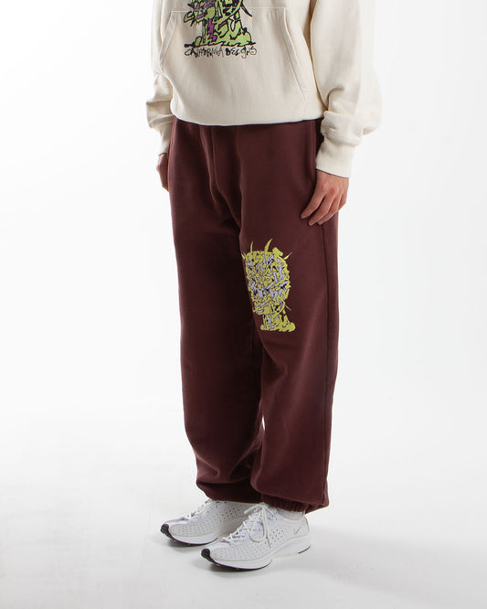 Brain Dead Scrambled Sweatpants Maroon
