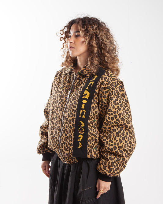 Brain Dead Twill Flight Jacket Leopard