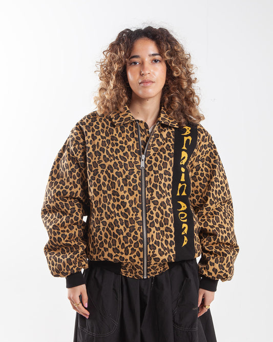 Brain Dead Twill Flight Jacket Leopard