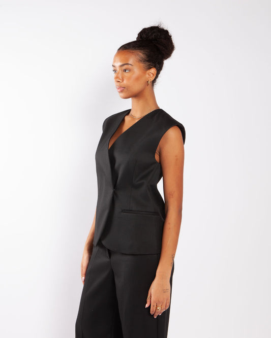 Calvin Klein Modular Tailored Waistcoat Black