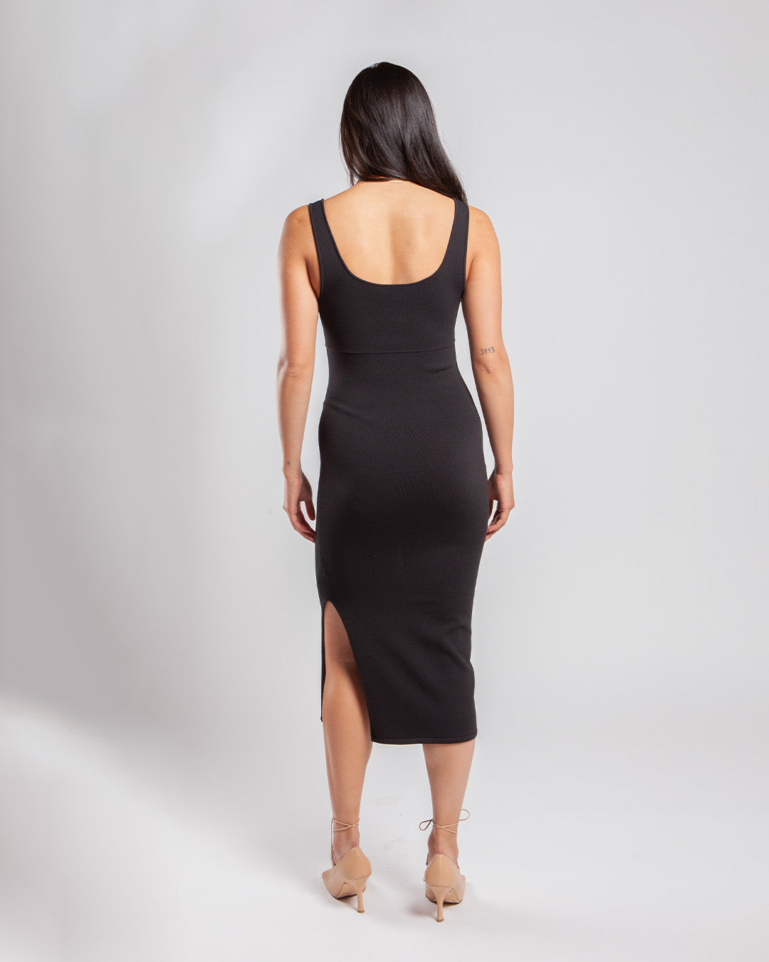 Maha - Calvin Klein Sensual Knitted Bodycon Dress Black