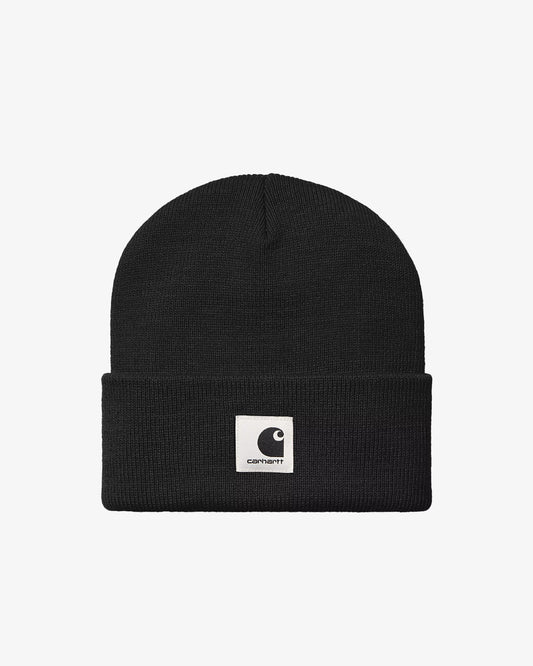 Black Carhartt WIP Ashley Beanie, front view