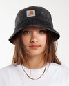 Carhartt WIP Belmar Bucket Hat Black Destroy Wash/Splatter