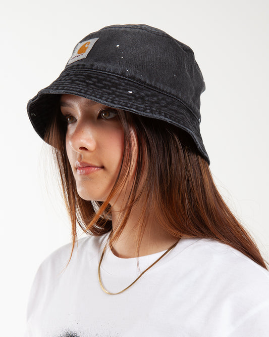 Carhartt WIP Belmar Bucket Hat Black Destroy Wash/Splatter