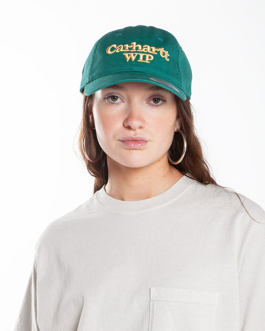 Carhartt WIP Script Cap Rainforest/Air Yellow
