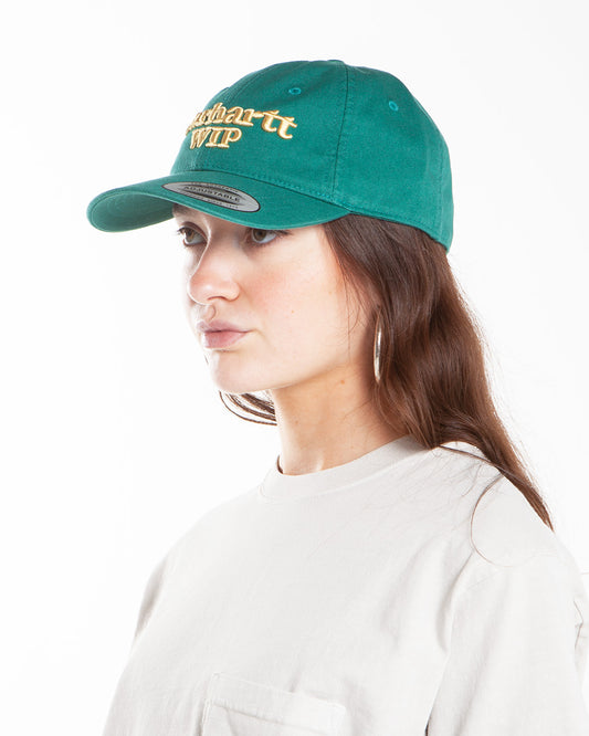 Carhartt WIP Script Cap Rainforest/Air Yellow