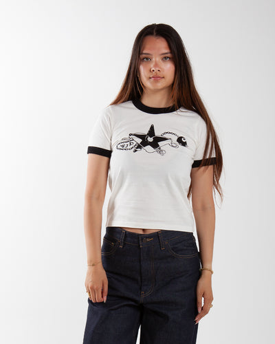 Carhartt WIP W' S/S Outlaw Star Ringer T-Shirt Wax/Black