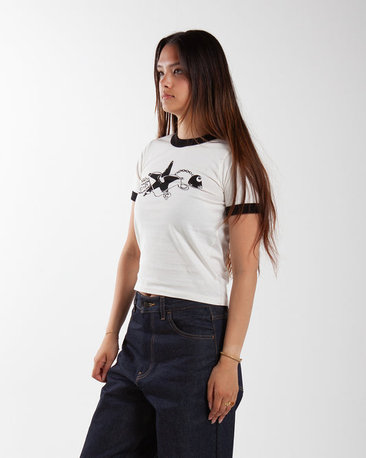 Carhartt WIP W' S/S Outlaw Star Ringer T-Shirt Wax/Black