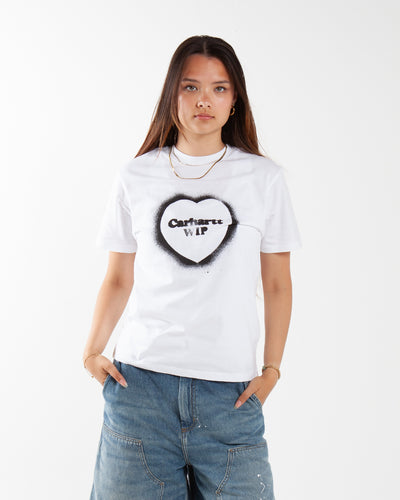 Carhartt WIP W' S/S Spray Heart T-Shirt White