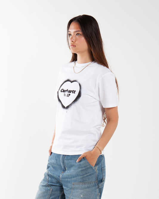 Carhartt WIP W' S/S Spray Heart T-Shirt White