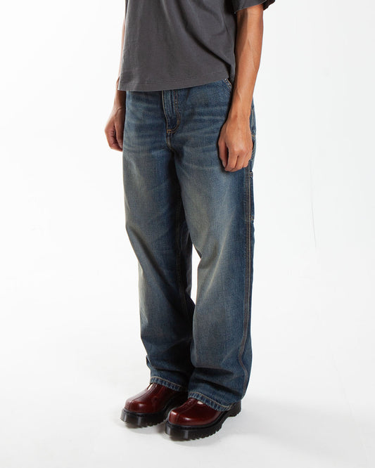 Carhartt WIP W' Brandon Single Knee Pant Blue Worn Washed