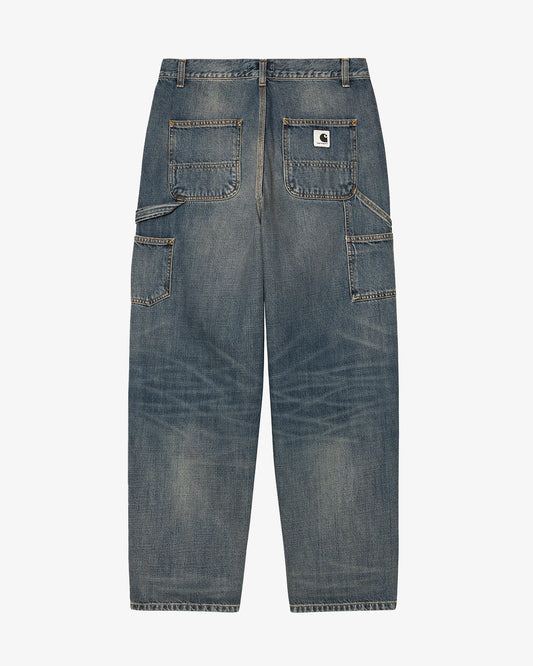 Carhartt WIP W' Brandon Single Knee Pant Blue Worn Washed