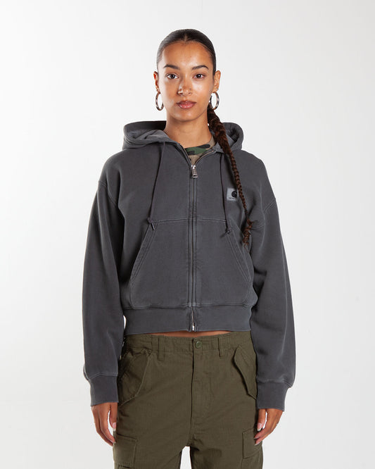 Carhartt WIP W' Hooded Nelson Zip Hood Black Garment Dye