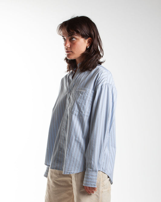 Carhartt WIP W' L/S Grimsby Shirt Stripe Blue Fog