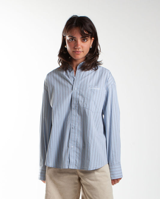 Carhartt WIP W' L/S Grimsby Shirt Stripe Blue Fog