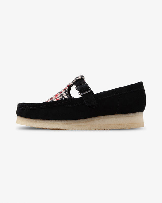 Clarks Originals Wallabee T Bar Black/Tweed Combi