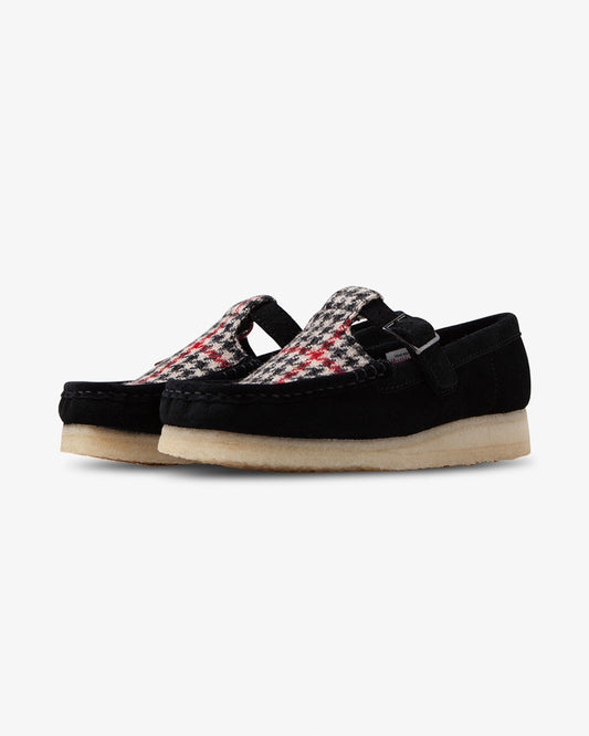 Clarks Originals Wallabee T Bar Black/Tweed Combi