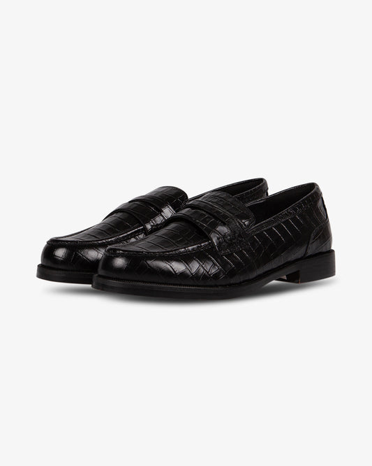Clarks Straven2 Penny Black Croc