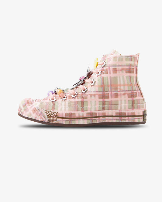 Converse, Collina Strada, Chuck 70 Hi, pink sneaker, charms, women, footwear, side view