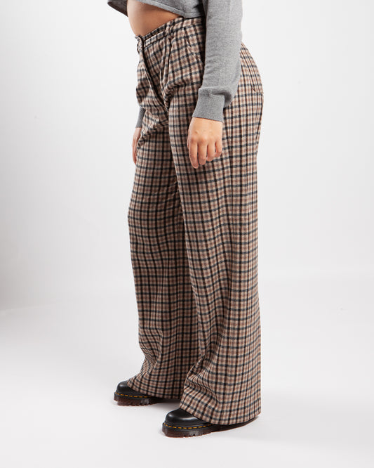 Daniëlle Cathari x Woolrich Wool Check Trousers Brown Check