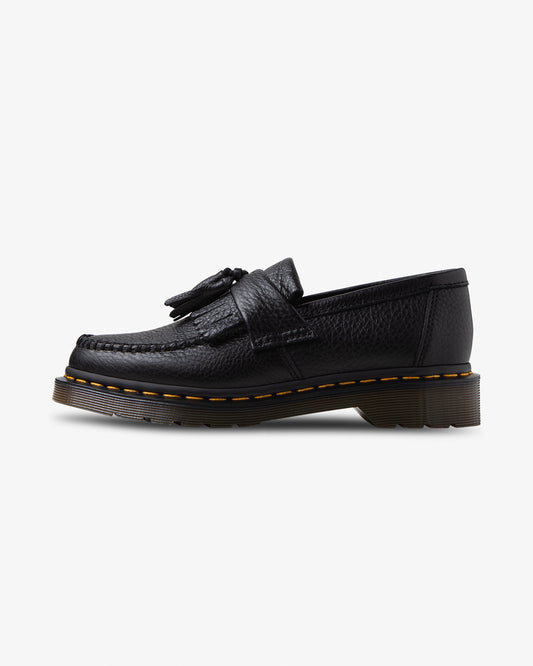 Dr. Martens Adrian Black Virginia Loafer Black, leather shoe, side view