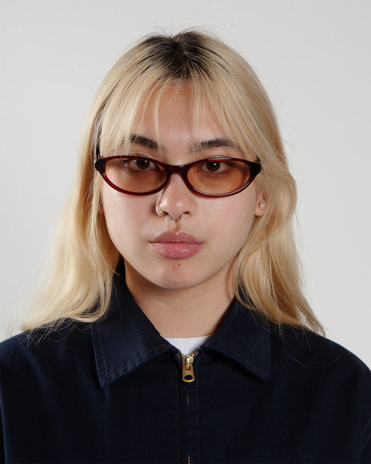 Flatlist Olympia Crystal Burgundy/Solid Peach Lens