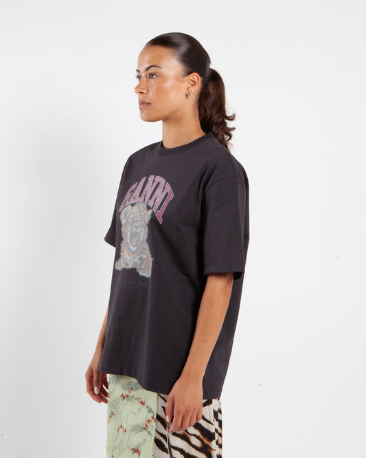 Ganni Beated Tiger T-Shirt Black