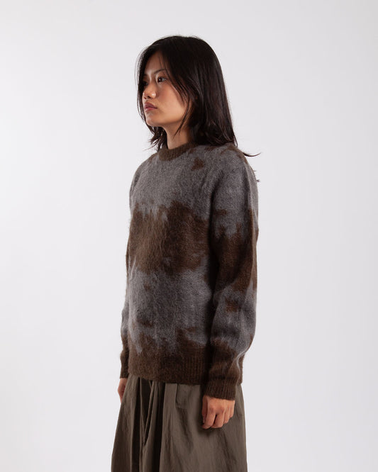 Gramicci Mohair Splatter Sweater Slate